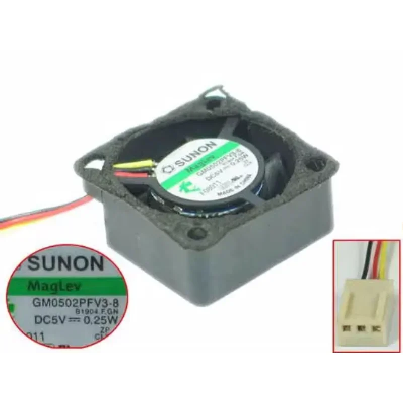 SUNON GM0502PFV3-8 B1904.F.GN DC 5V 0.25A 25x25x10mm 3-Wire Server Cooling  Fan