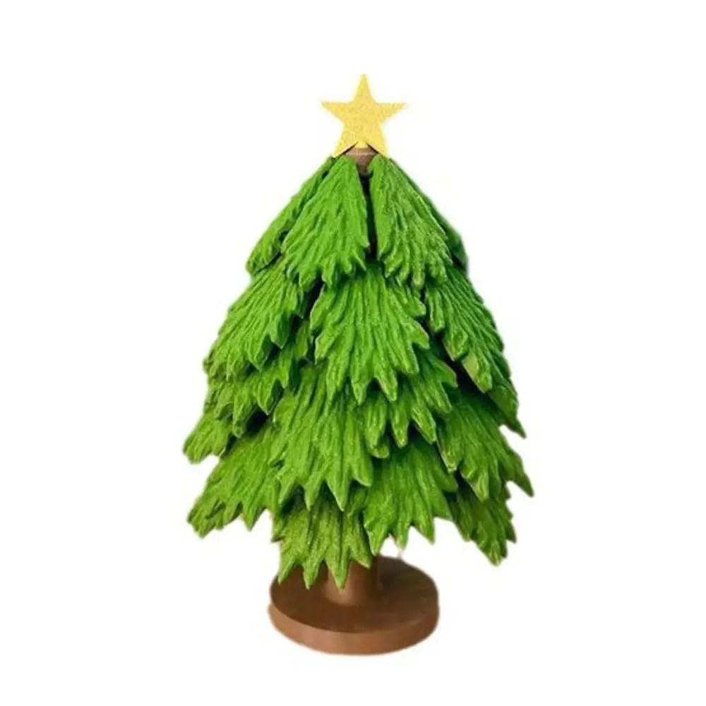 Dessous de verre pliable en forme d'arbre de noël, presse, jouets originaux, porte-tasse antidérapant, Base de feuille, tapis de tasse
