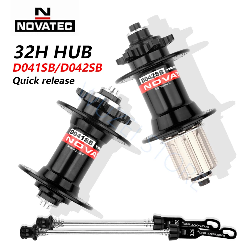 Novatec Hub D041SB D042SB Disc Card Brake MTB Mountain Bike Hub Bearing Front/Rear Bicycle Hubs 28 32 36 Holes 8/9/10/11/12Speed