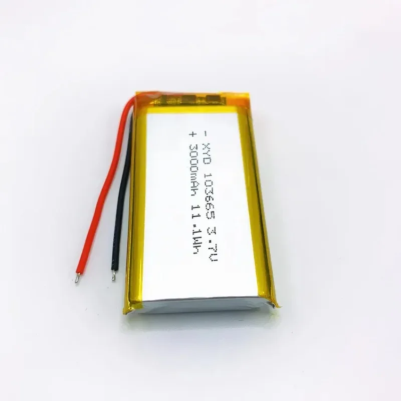 103665 / 103565 Akumulator litowo-polimerowy 3,7 V 3000 mAh do narzędzi o wysokiej zawartości sprzętu Światła LED Rejestrator jazdy Power Bank
