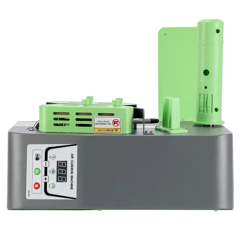 Verbesserte Luftkissenmaschine zum Aufblasen von Luftkissenfolien und Luftkissenbeuteln aus schützendem Verpackungsmaterial