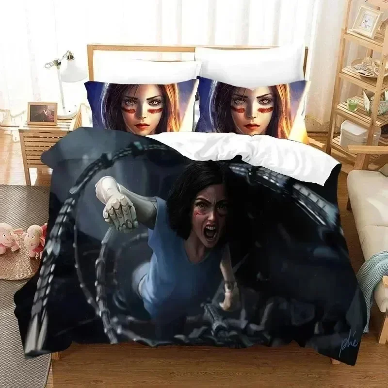 Movie ALITA Battle Angel 3D NEW Duvet Cover Pillowcase Bedding Set Adult Girl Bedroom Decoration Children Single Double Large