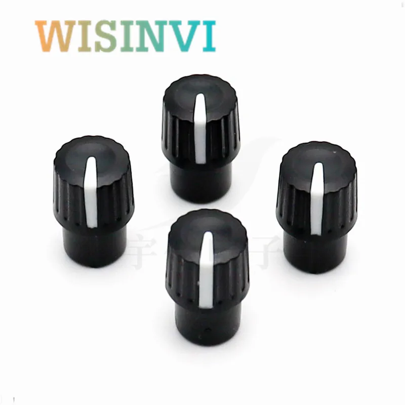 10PCS Plastic Half Shaft Convex handle Knob Cap Diameter 10mm Height 16mm 180 degree indication D-Shaft Inner Hole 6mm