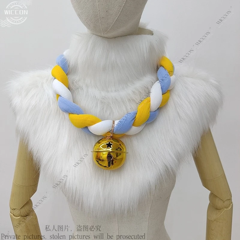 Potrójny warkocz kołnierz dzwonkowy Fursuit Kigurumi futrzany garnitur Kig kobieta mężczyzna Comic-Con postać Masquerade do odgrywania ról unisex prezent na imprezę