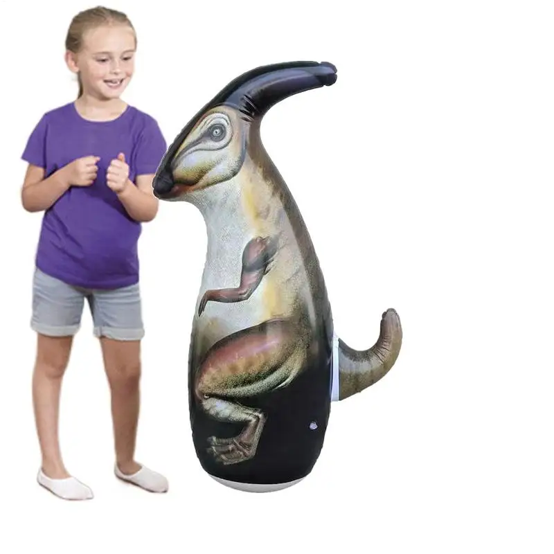 Dinosaur Punching Bag for Kids Boxing Exercise Inflatable Toy 37 Inch Toddler Boxing Toy with Instant Bounce Back Movement for