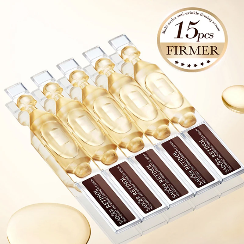 Retinol Eye Serum Anti-wrinkle Firming Collagen Essence Brighten Eye Fine Lines Reduce Dark Circles Eye Bags Puffiness 15pcs/box