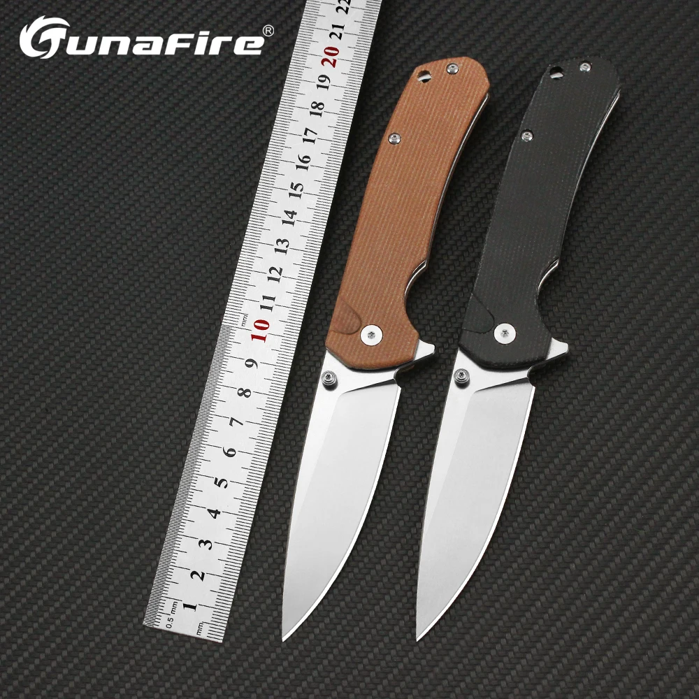 New Tunafire Folding Pocket Knives D2 Steel G10 Handle Professional Cuter Outdoor Camping Hunting Survival EDC Tool Pocket Knife