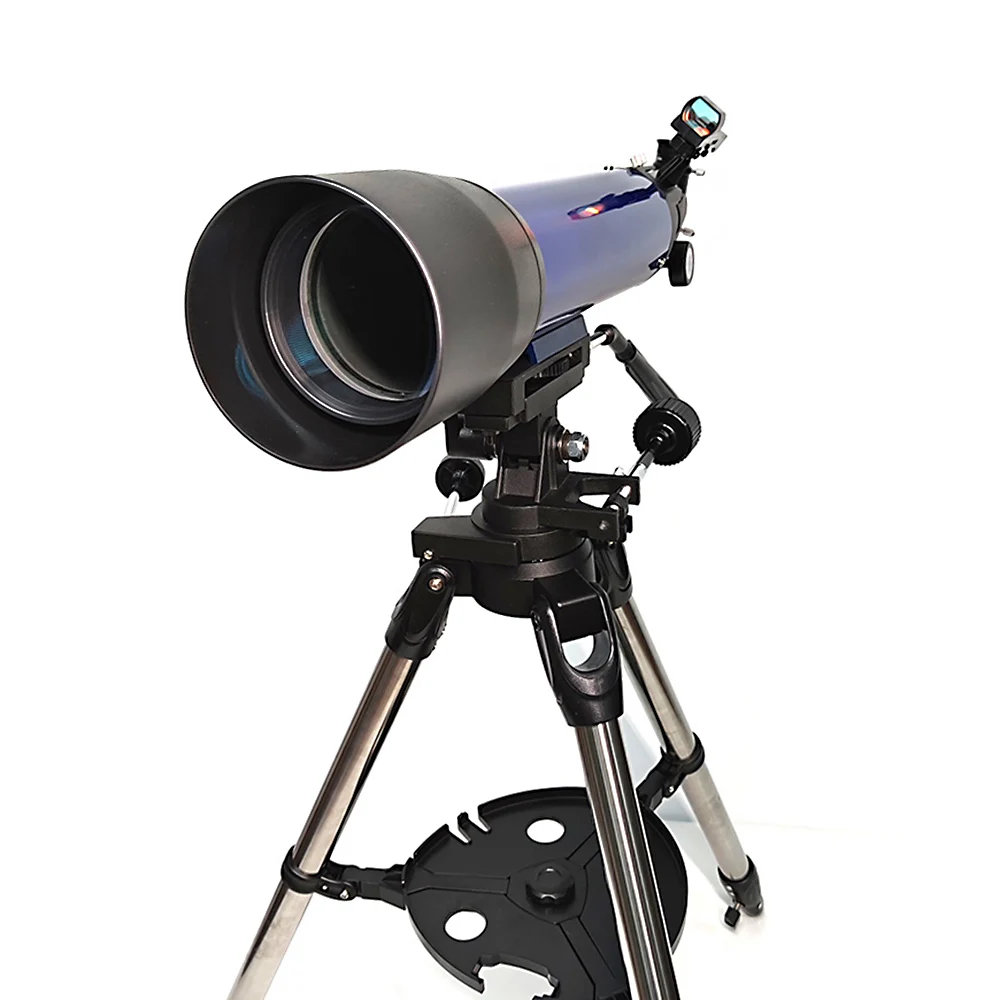 Telescopio Refractor Astronómico de 102 mm con Trípode y Buscador, Telescopio Portátil, Regalo para Niños