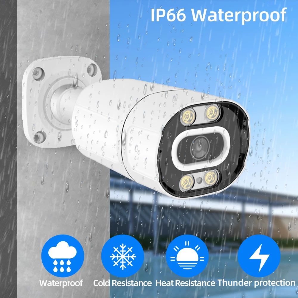 Street Outdoor 8MP 4K AHD CCTV Camera Weatherproof Video Security Surveillance Kit With Full Color Night Vision Email Alert