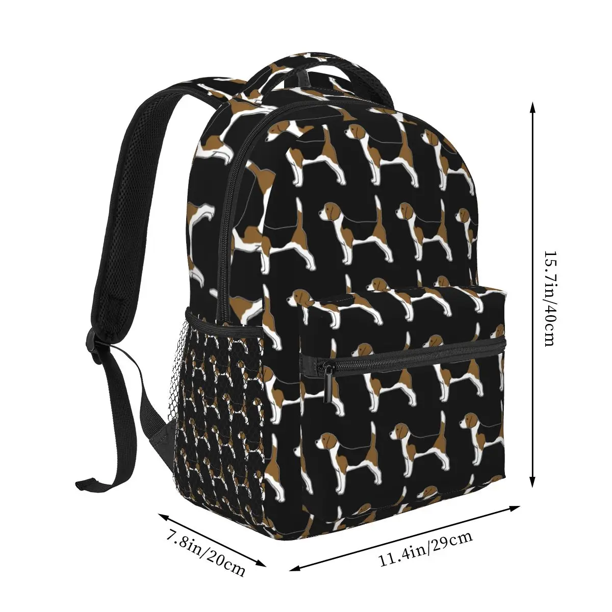 Zaini Beagle Ragazzi Ragazze Bookbag Studenti Borse da scuola Zaino per laptop per cartoni animati Borsa a tracolla di grande capacità