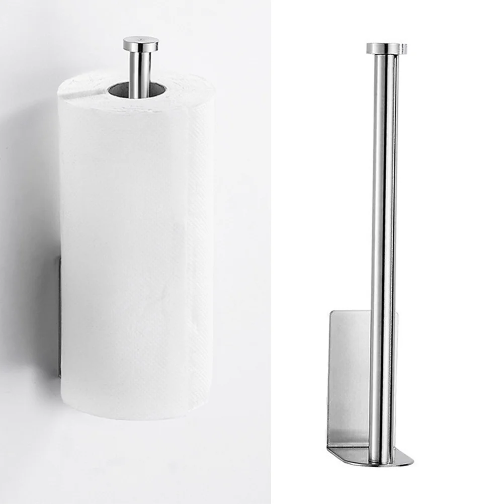 

Durable Stainless Steel Toilet Tissue Holder Easy Install Space Saving Design Bathroom Kitchen Roll Organizer Tissue Holder