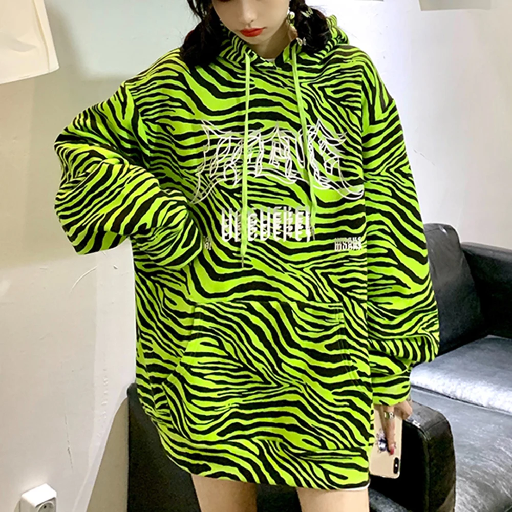 New Autumn And Winter Tide Brand Zebra Print ThinSweater Women\'s Loose Korean Tide Ins European and American Top