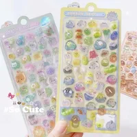 Cartoon @3D Relief Drop Stickers Cute Animals Candy Ghost Scrapbooking Diy Journal Stationery Sticker Deco School Office Supplie 4