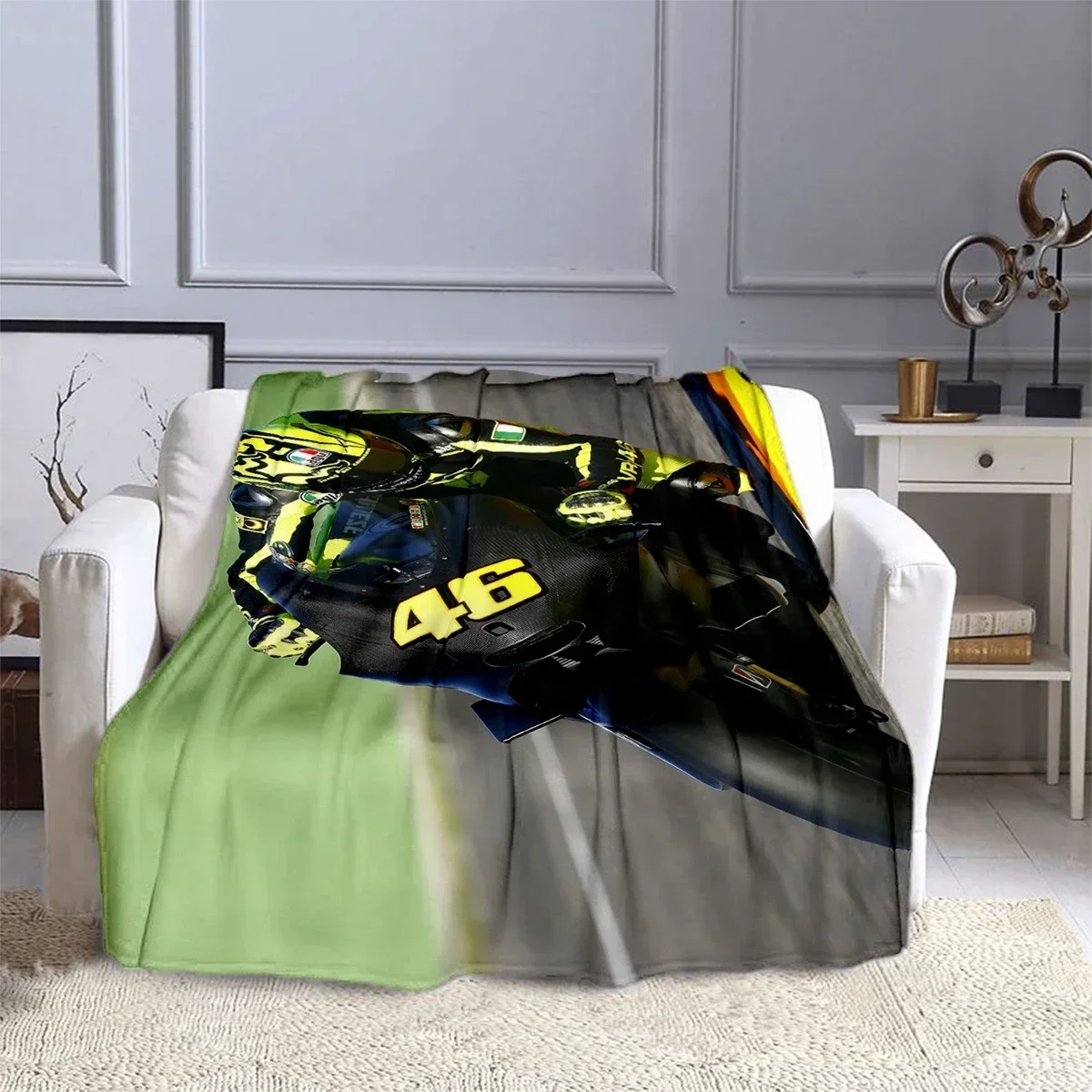 Motorcycle GP Rally motorcycle Speed  Blanket Children's High Quality Flannel Blanket Soft Comfortable Home Travel Blanket