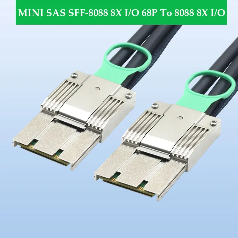 ADT-Link PCIE MINI SAS SFF-8088 8X I/O 68P To 8088 8X I/O Server Extension Cable Adapter Length Optional 0.5M 1M 2M