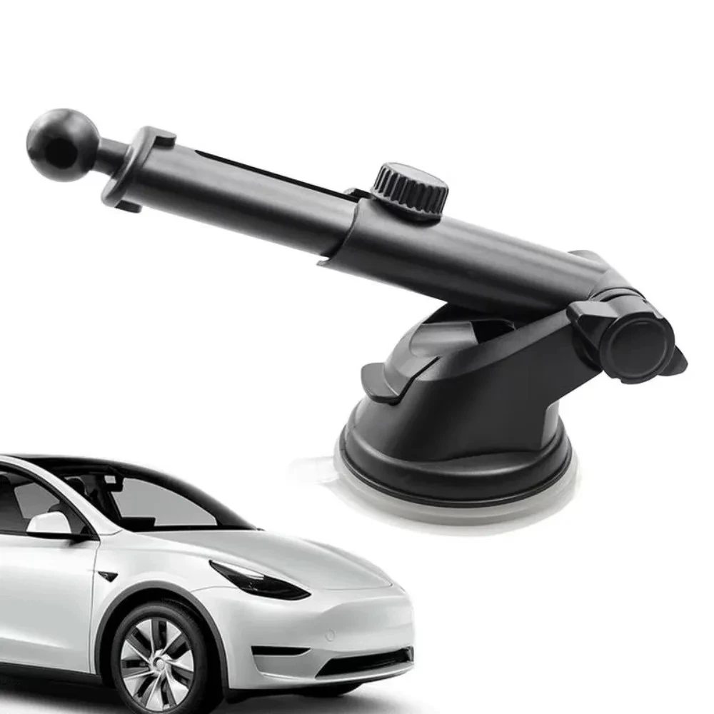 17mm Silicone Bracket Car Holder Car Telescopic Rotating Sucker Accessories Suction Cup Base Bracket Black For All Auto