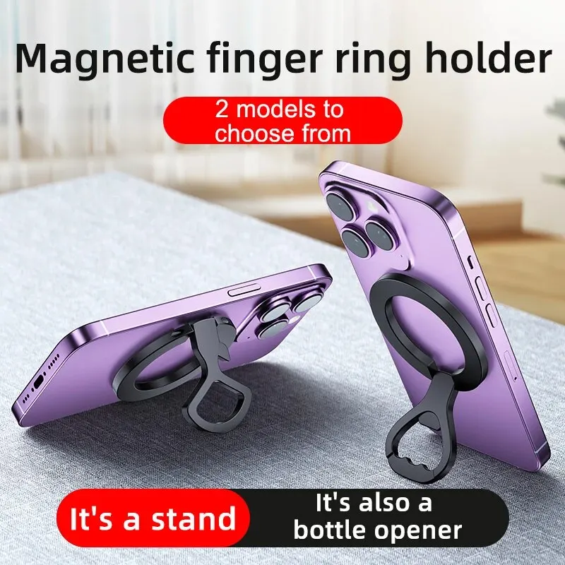 Magnetic Car Phone Finger Ring Holder Stand Macsafe Strong Magnet Smart Phone Bracket Bottle Opener For iPhone Samsung Xiaomi