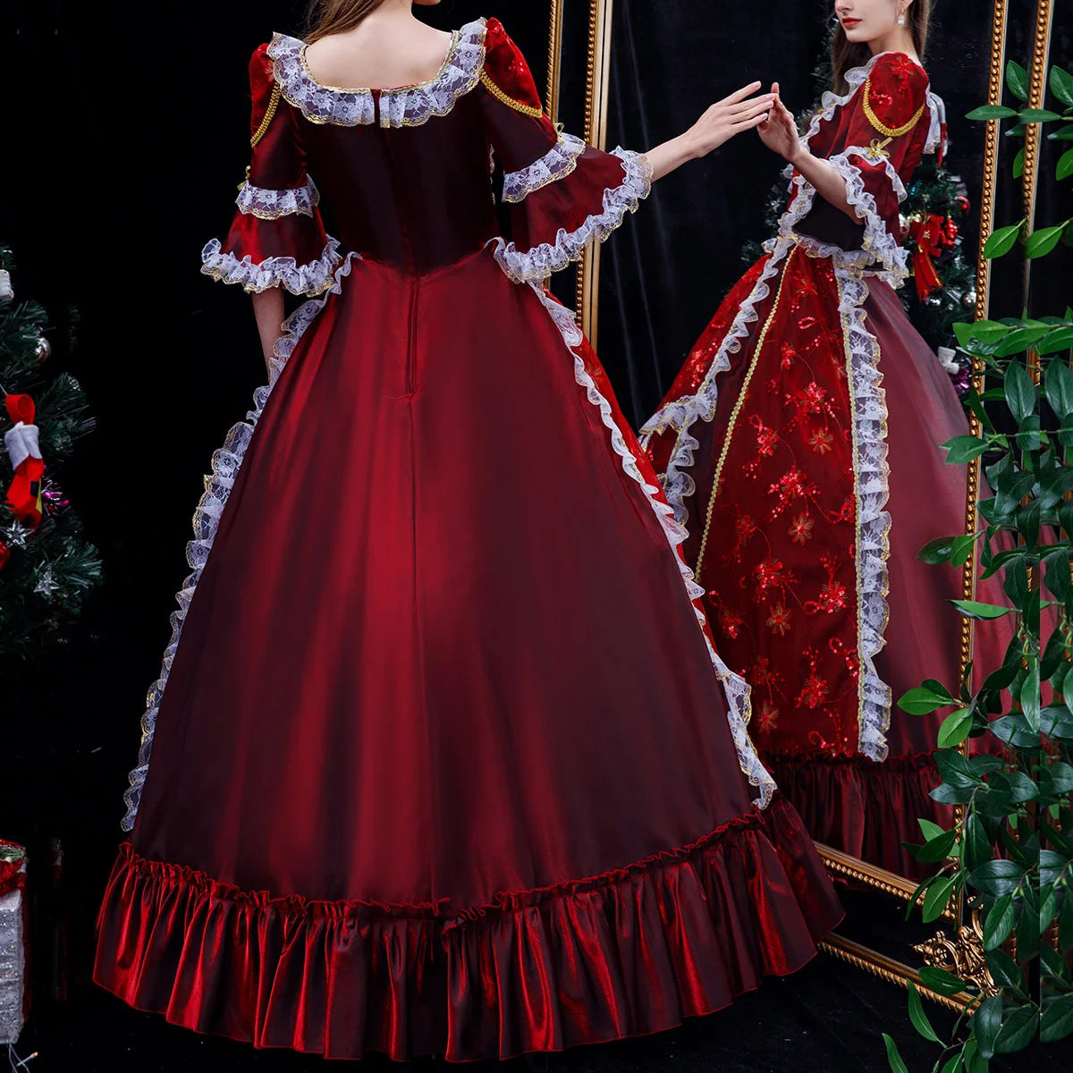 Vestido de fiesta Borgoña personalizado, vestidos de noche para mujer, corte Marie brillante, vestidos de fiesta de graduación y cumpleaños, batas de velada