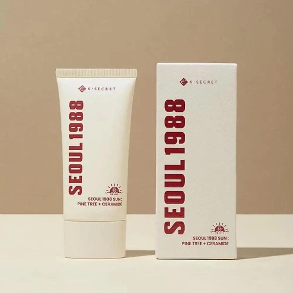 1988 مجموعة العناية بالبشرة SPF50 + واقي من الشمس PA + Sunblock شجرة الصنوبر + ملمس مائي من السيراميد حماية من الأشعة فوق البنفسجية غير دهني كتلة الشمس للعناية بالبشرة