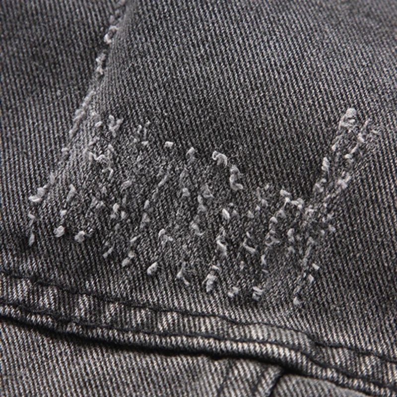 Retro Style Workwear Men Denim Jacket Washed Trend Pilot Coat Fashion Jeans Letter Embroidery Jackets Hip Hop Street Outerwear