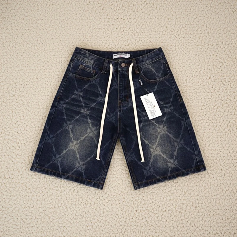 

High Street Retro Trend High-quality Hip-hop Couple Pants Vale Denim Shorts