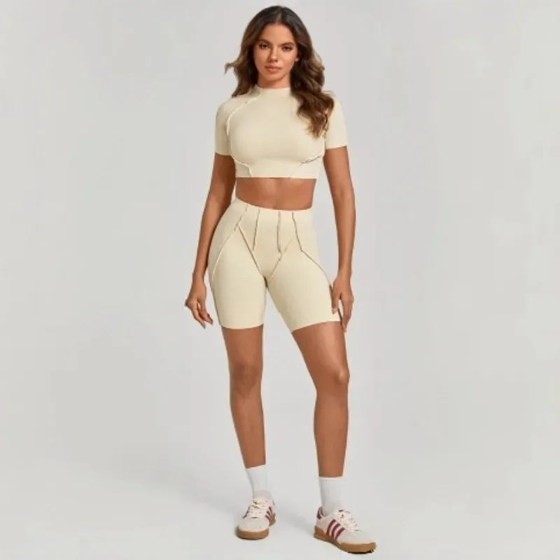 ensembles-de-yoga-sans-couture-pour-femmes-tenues-de-sport-fitness-a-manches-courtes-shorts-rehausseurs-de-fessiers-ensembles-ajustes-pour-la-course-l'entrainement-et-la-gym