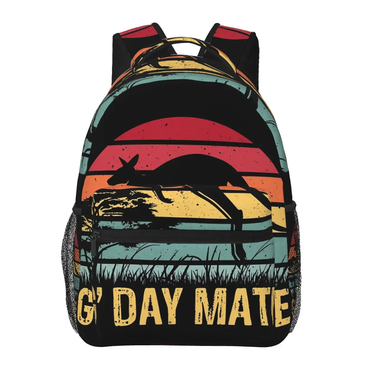 

G'Day Mate Kangaroo Aussie Australia Roo G'Day Mate Gear Студенческий рюкзак Школьная сумка для мальчиков и девочек Модная сумка для книг Сумки на плечо