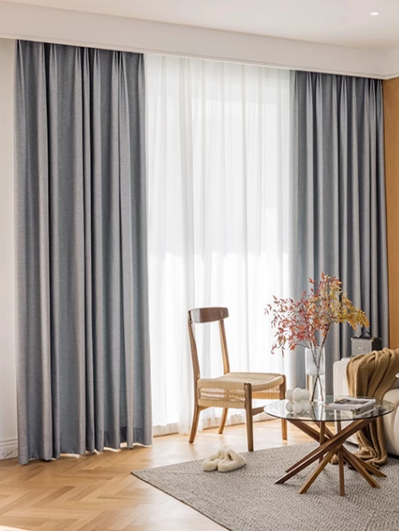 تعتيم كتان بوليستر 100% جاهز لون خالص لستائر نافذة المنزل في الفندق لغرفة المعيشة