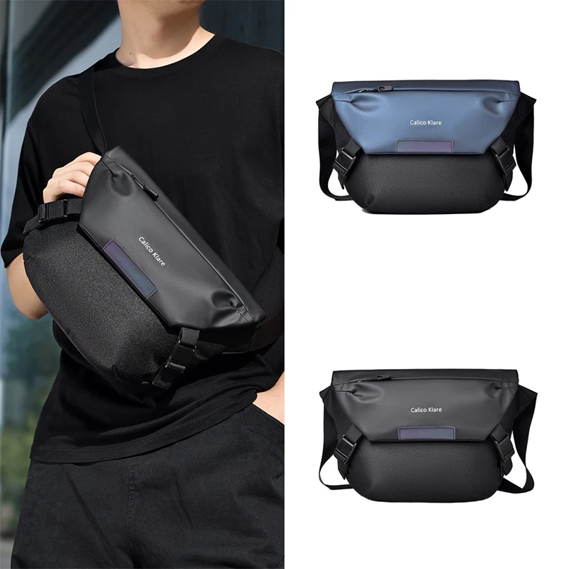 

Calico Klare Brand Men's Chest Bag Versatile Shoulder Messenger Bag Casual Trendy Messenger Bag Cycling Functional Work Bag