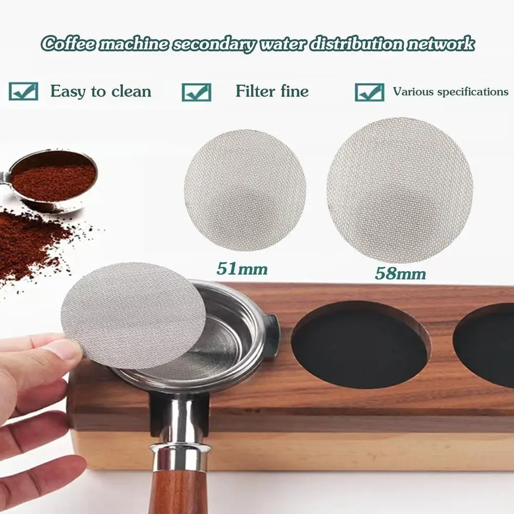 51/53/58mm portafilter puck scherm koffiefilter plaat onderste douche scherm voor koffiemachine handvat roestvrij staal 150um mesh