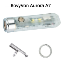 RovyVon Aurora A7 Keychain Flashlights 8 Mode Glow Blue 650Lumens Rechaegeable Super Bright With EDC Torch For Emergencies