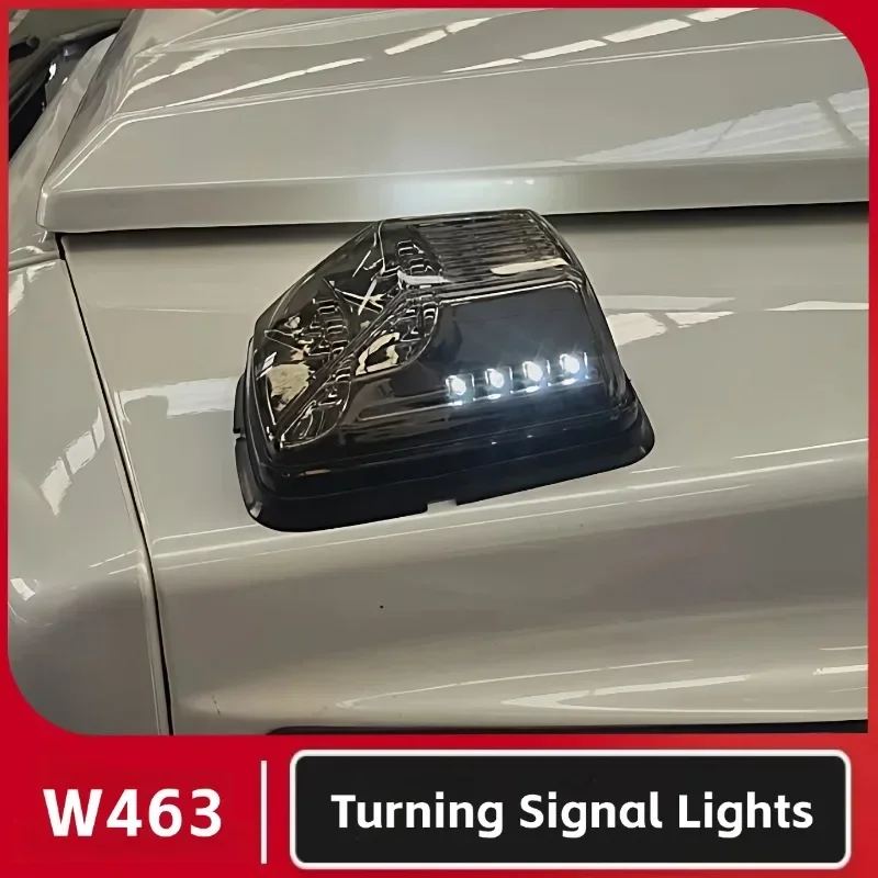 For 1990-2018 W460 W461 W463 Mercedes Benz G-Class G350 G500 G55 G63 G665 Modified Turn Signal Lights Upgrade Hood Corner Lights