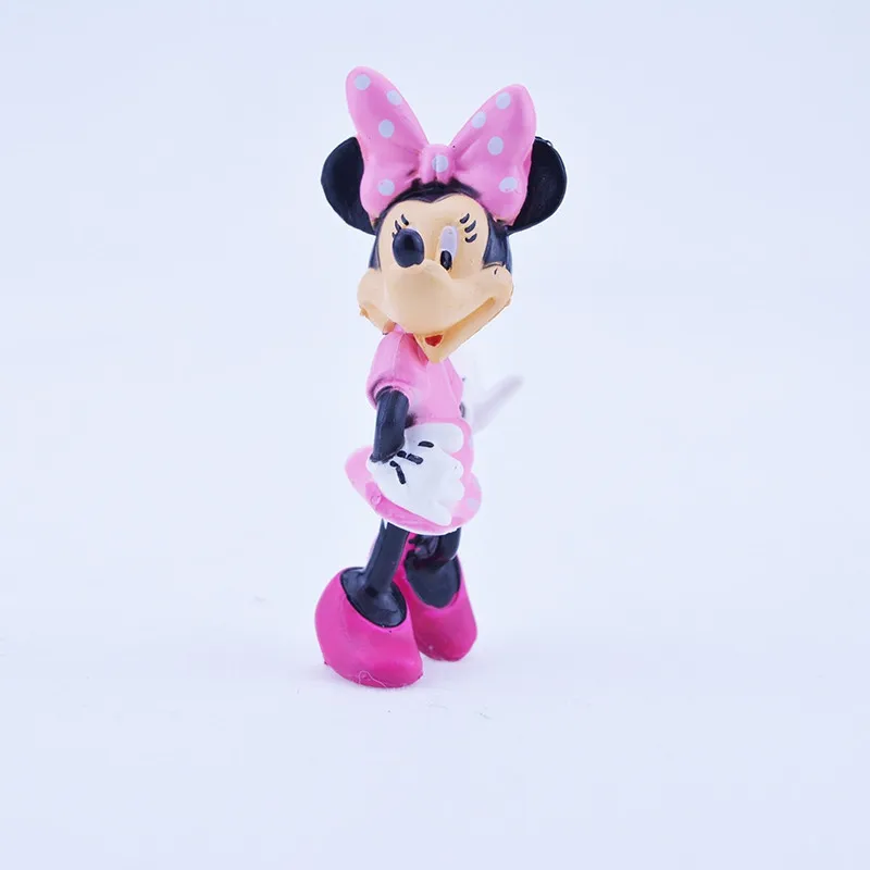 6 Pcs/Set Disney 5-6CM Mickey Mouse Minnie Donald Duck Cute PVC Action Figure Cartoon Model Children Gift Cake Toppers Kids Toys