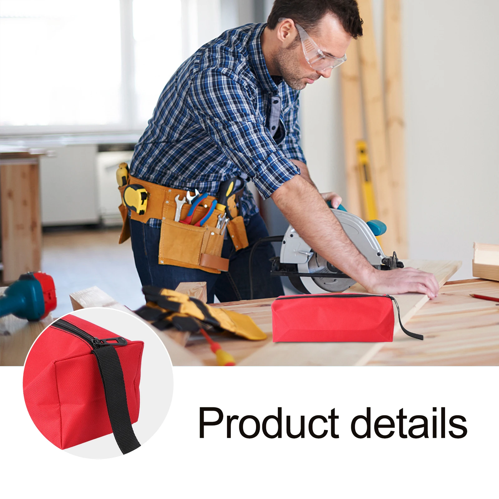 

Waterproof Tool Large Capacity Oxford Cloth Pouch Durable Storage Bag Portable Tools Pouch Zipper Tool Bag Four Colors Suitable