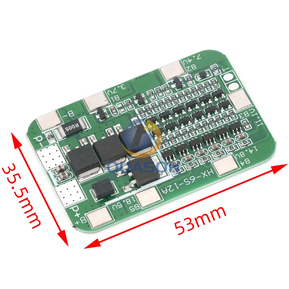 Scheda di protezione BMS PCB 6S 12A 24V per modulo batteria al litio agli ioni di litio da 6 pacchi 18650 nuovo arrivo