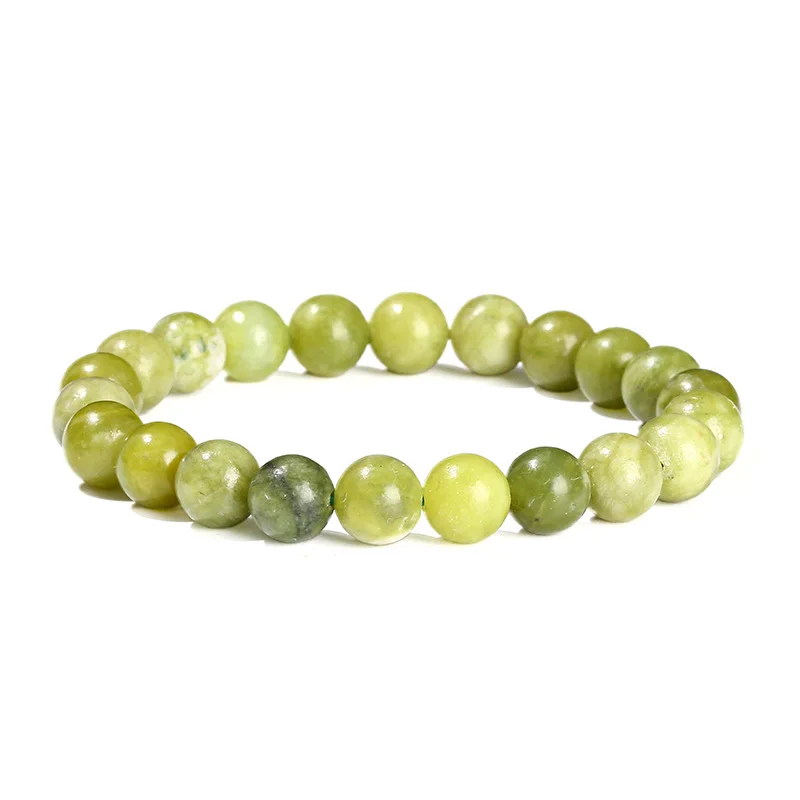 

Shinzue Jewelry Natural Light Color Jade Summer Niche Women Round Bead Bracelet