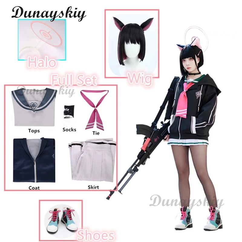 

Game Blue Archive Kazusa Sailor Suit Lovely Uniform Cosplay Costume Halloween Party Role Play Outfit Women Dress