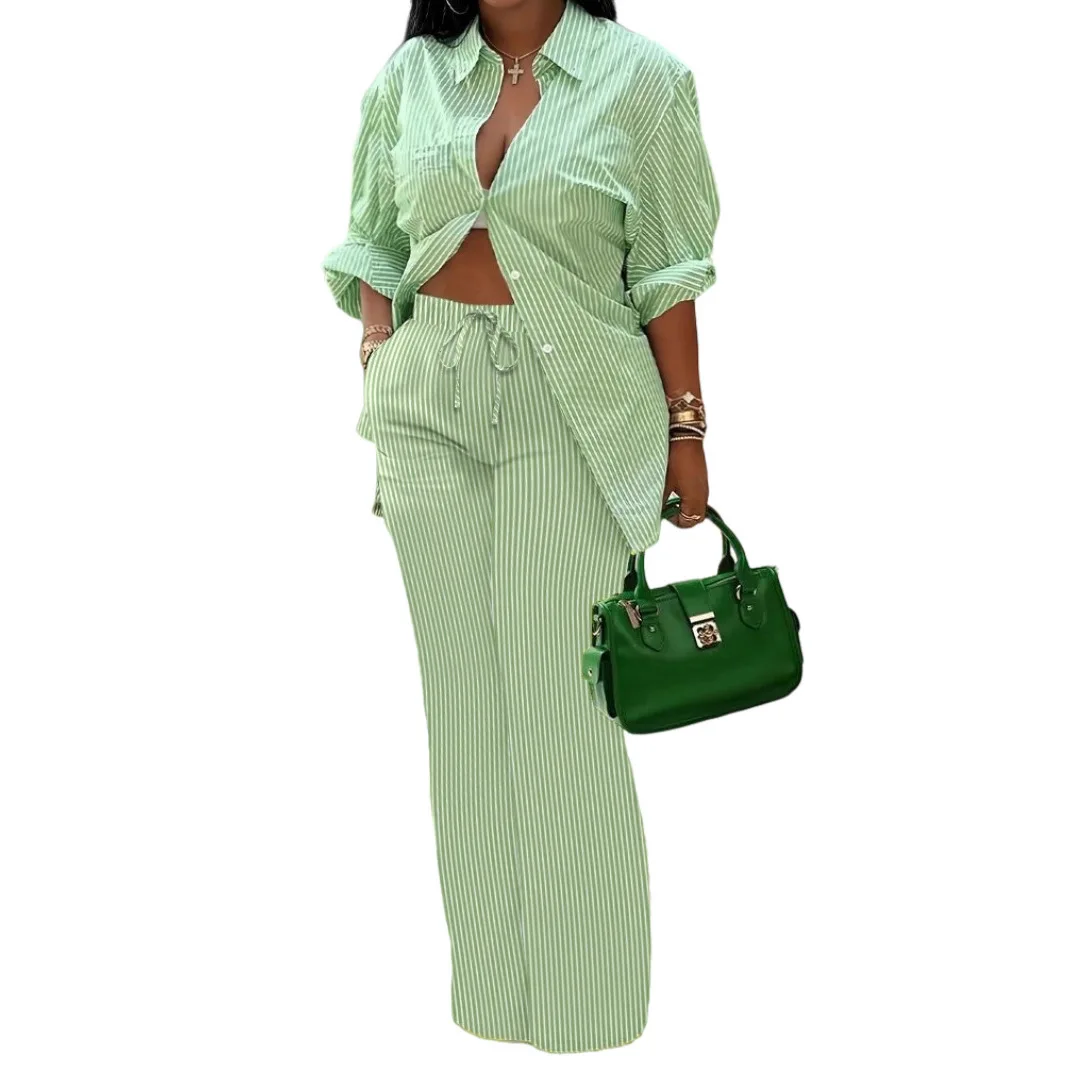 

Женские комплекты из двух предметов, лето 2029, новый модный элегантный женский универсальный комплект брюк с длинными рукавами и принтом