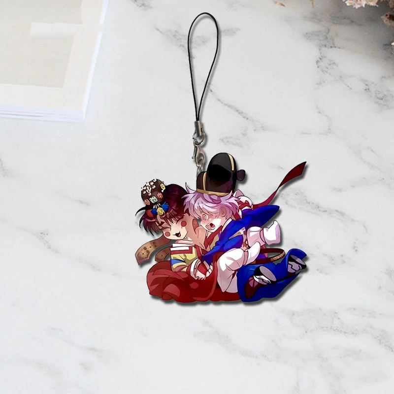 Anime Pearlboy Dooshik Jooha Cosplay Key Chain Cartoon Figure Bag Pendant Acrylic Keychains Jewelry Keyrings Accessories