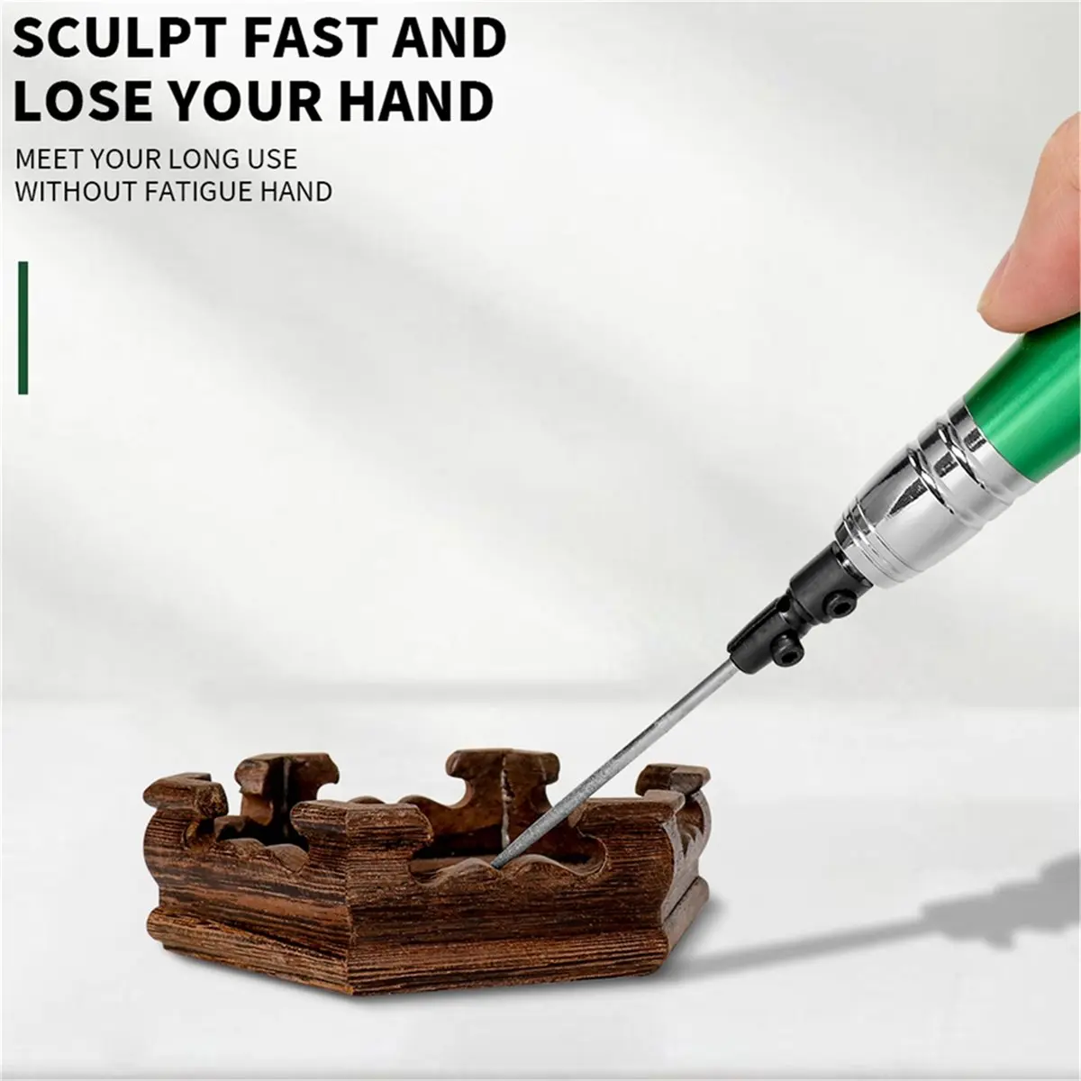 2026 New 1/8'' Ultrasonic Micro Pneumatic Air Pencil Die Grinder Reciprocating Grinding File for Polishing and Deburring