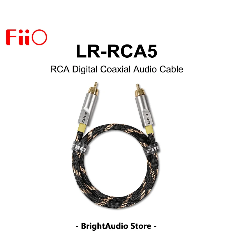 FiiO LR-RCA5 RCA Digital Coaxial Audio Cable 5N silver-plated pure copper