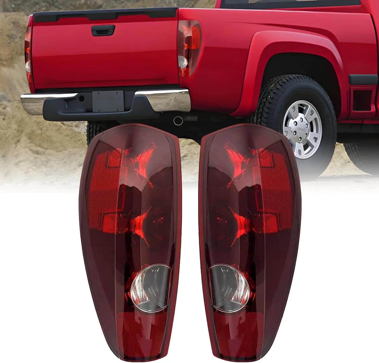 

Tail Light for 2004-2012 Chevy Colorado & GMC Canyon Rear Brake Lamp Replacement GM2801164, GM2800164 w/o Bulbs