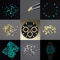 Blue Green Luminous Watch Dial Hour Indices Markers For Rlx Daytna SKX007 SKX009 Men's Watch Dial Accessories Aftermark