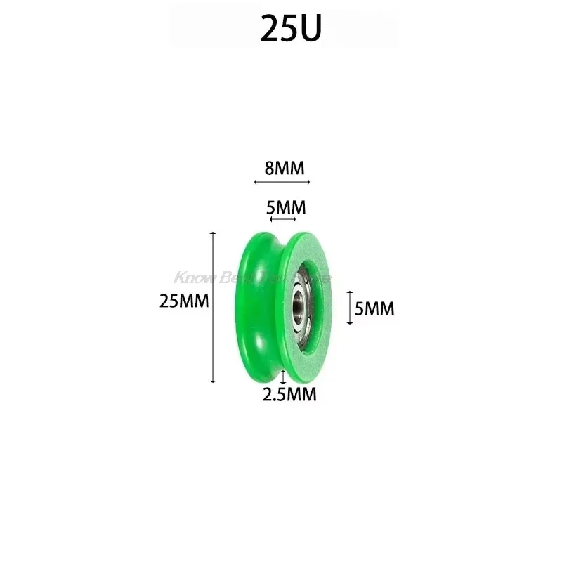 5PCS 625 Plastic Bearing U-Shaped H-Groove Roller 626 Sliding Door and Window Pulley Nylon Mechanical Wheel 6000 Bearing - view 6