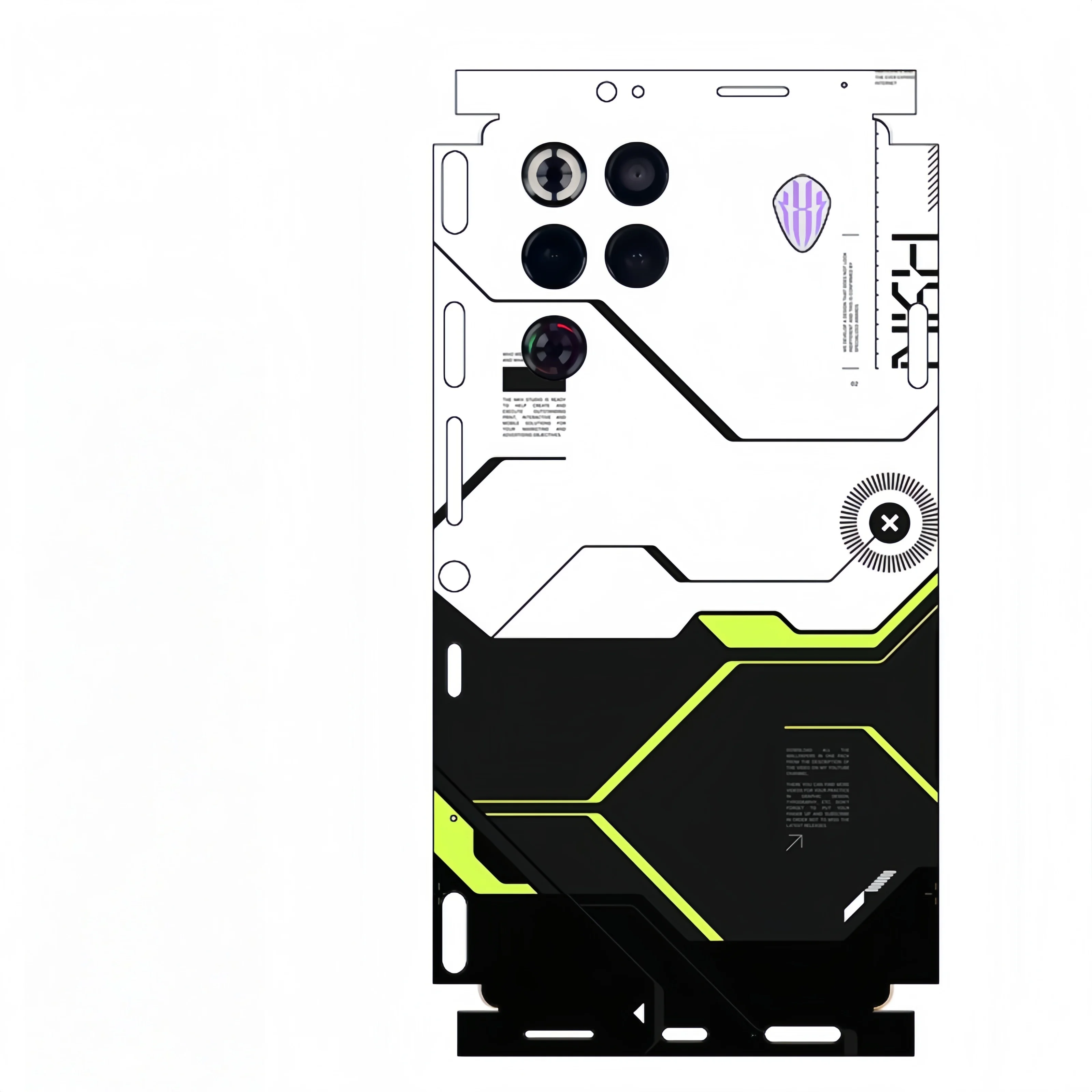 ملصق لاصق لامع لهاتف ZTE Nubia Red Magic 8 8S 9 9S Pro 10 11pro واقي للشاشة الخلفية غطاء الفيلم ملصق غير لامع