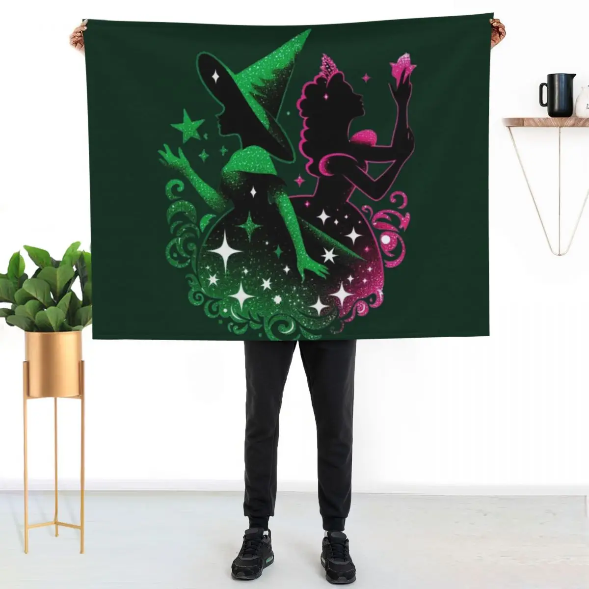 Elphaba & Glinda Wicked the Musical Defying Gravity Throw Blanket Furrys christmas gifts Sofa Throw Thermal Blankets