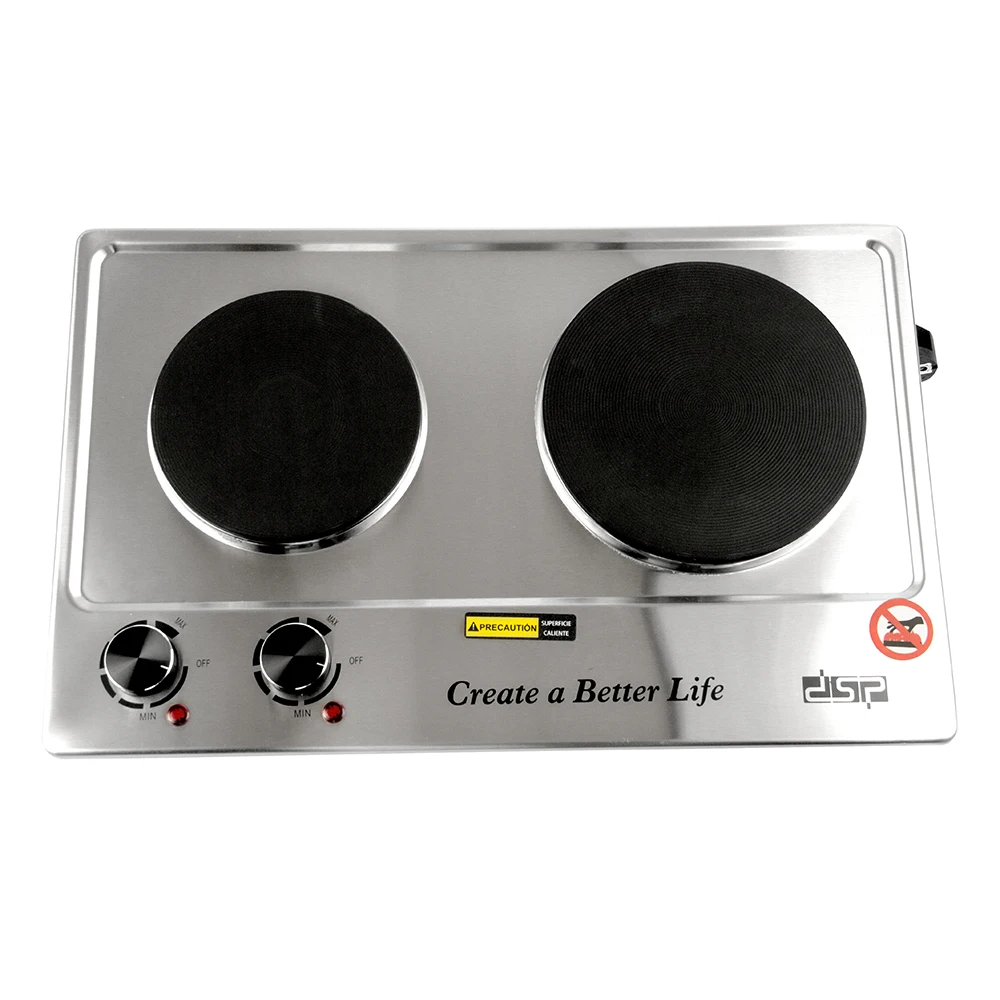 1500 Watt Dual Cooktop, Temperature Controller, Indicator Light, Easy To Clean Portable Countertop Burner