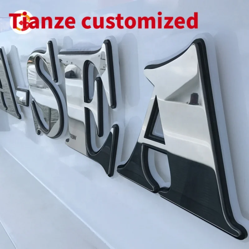 

(customized)JAGUARSIGN Custom Marine Signage Stainless Steel Illuminated Name Signs Custom Yacht Sign Lettering