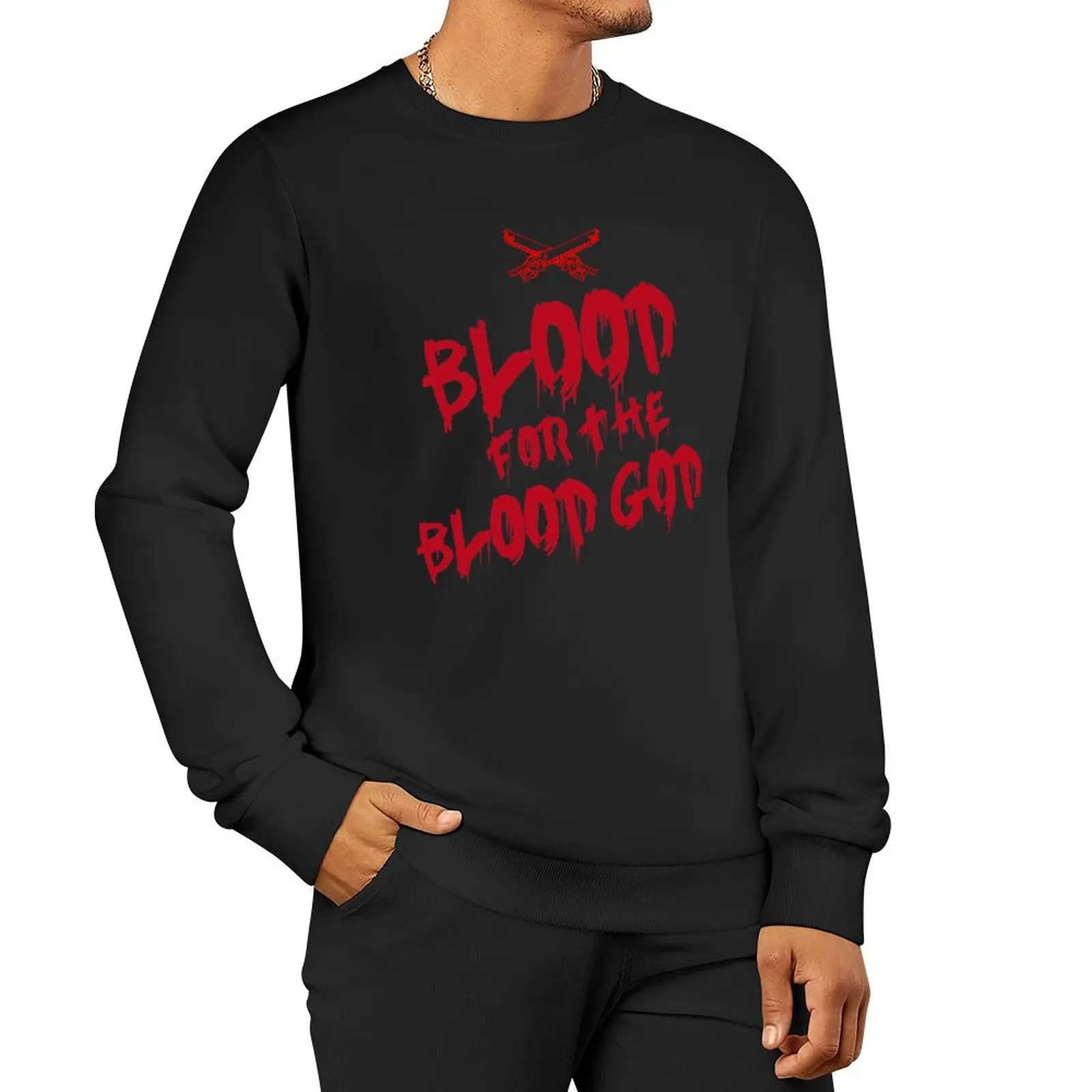 Khorne Chaos God Graffetti - Blood for the Blood God Sweatshirt winter clothes mens designer clothes sweatshirts