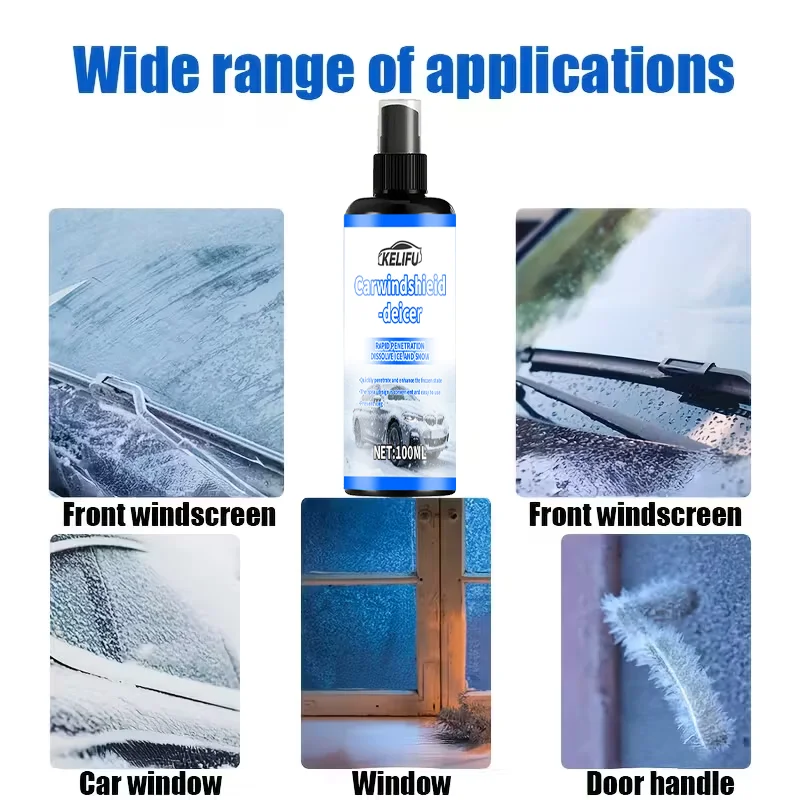 Winter Car Anti-Freeze Windshield Defogger Spray - Long-Lasting Anti-Fog & Ice, Pre-Wet Application for Windshield, Rearview Mir